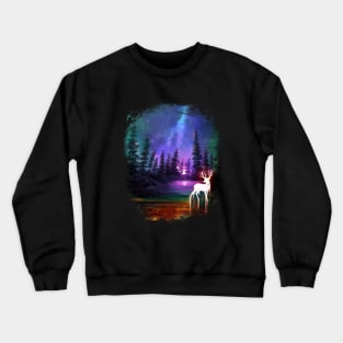 Deer in wood Crewneck Sweatshirt